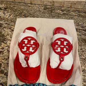 Red Tory Burch Miller Sandals